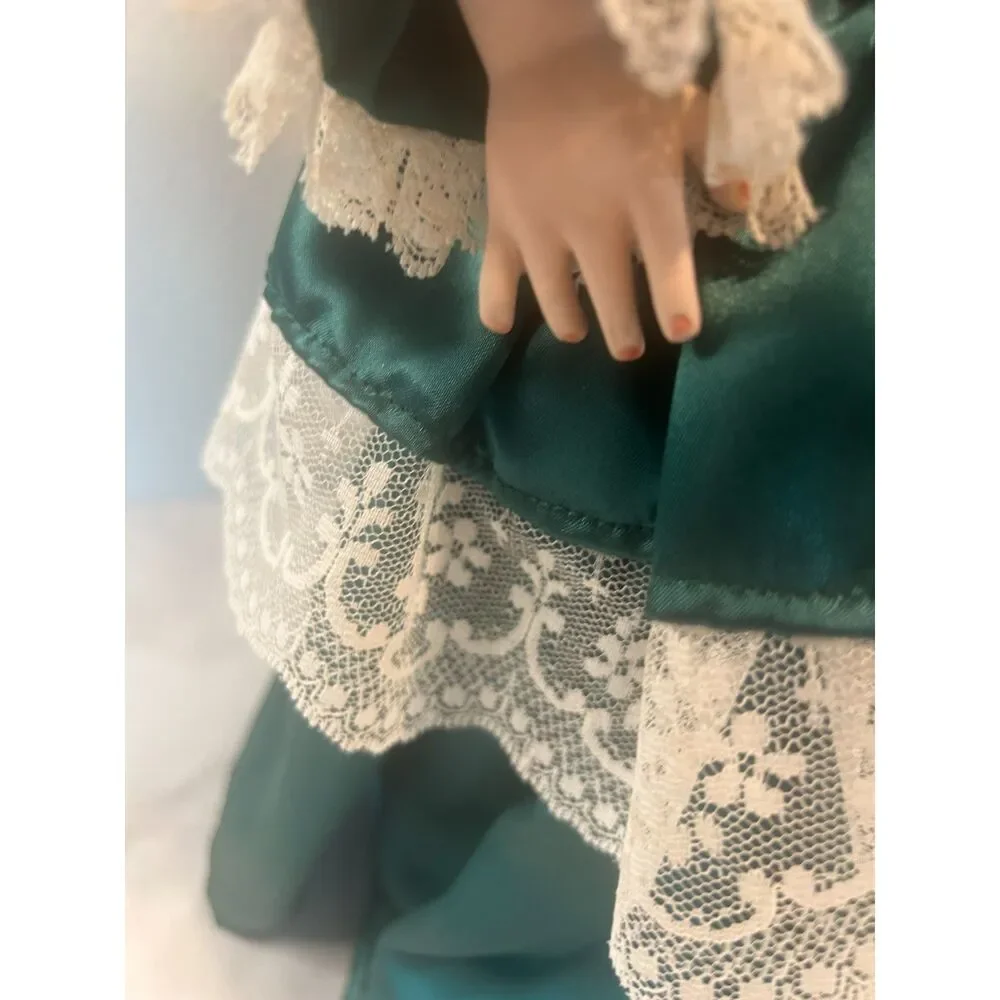 Dana Ackerman Porcelain Doll 21 Inch 1998 Limited Edition 43/750 Green Dress